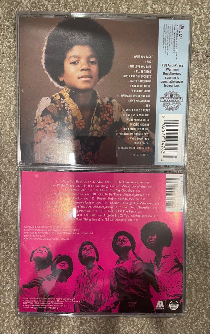 CD: pop, dance - Michael Jackson (1)Number Ones, (2) The Stripped Mix ...