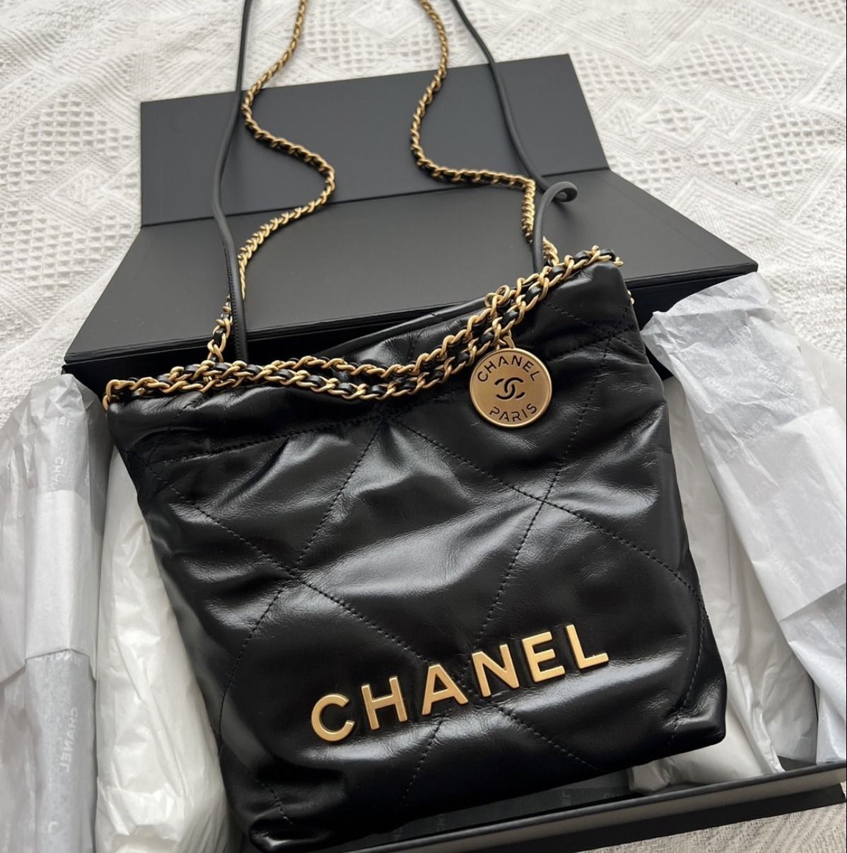CHANEL22 MINI BAG BLACK, Luxury, Bags & Wallets on Carousell