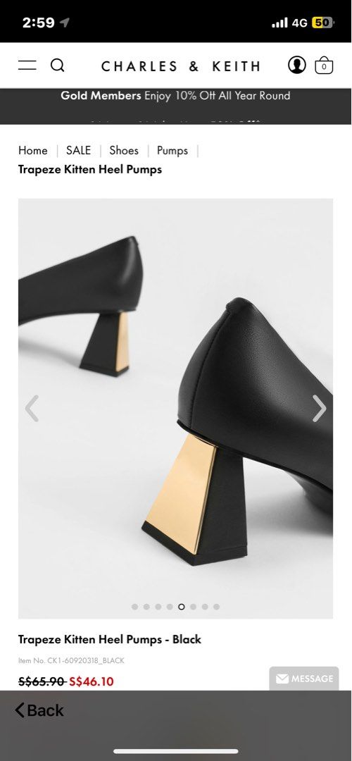 Charles and keith shoes 218 top