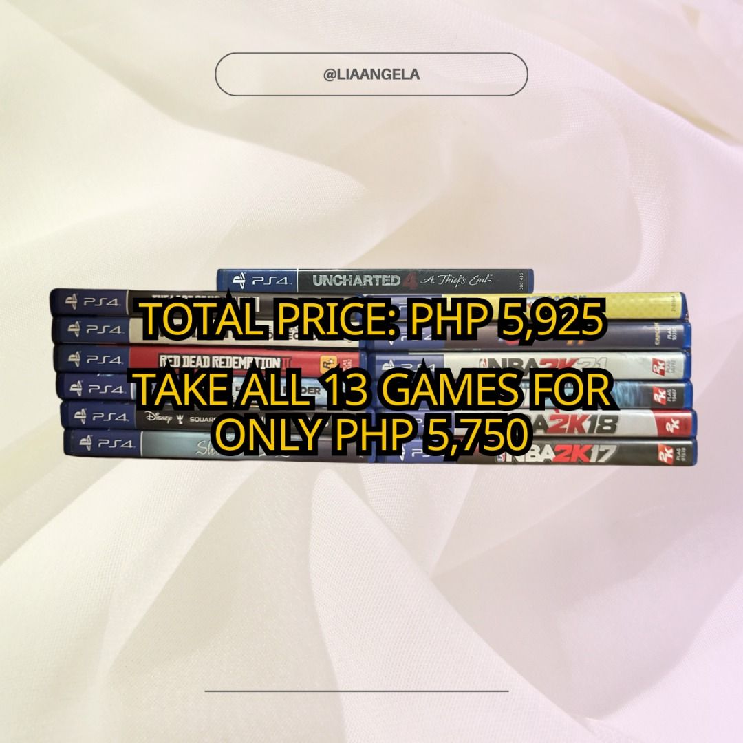 CHEAP DOWNPRICED ASSORTED PS4 GAMES (Category: PlayStation) located in Paranaque City. Submitted by liaangela (Listing ID 1241518032, Image 3). Description: ☆ Assorted PS4 Games Downpriced and Cheap! ☆ 11/13 Games Available! ☆ SOLD ITEMS - NOT AVAILABLE! - Megaman Legacy - Megaman 11 ☆ NBA 2K series is sold as a set. ☆ See Pictures for Prices! ‼️ BUNDLE DEAL - TAKE ALL 11 GAMES FOR ₱4,600 ‼️ ☆ Send us a message! - Quality check pics - Questions ☆