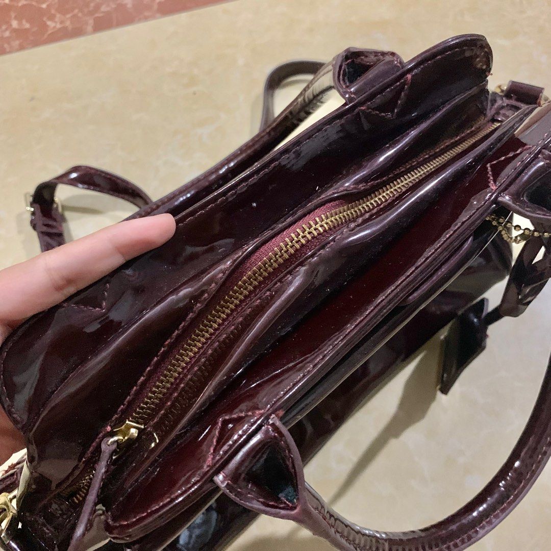 Clarks burgundy patent bag new arrivals