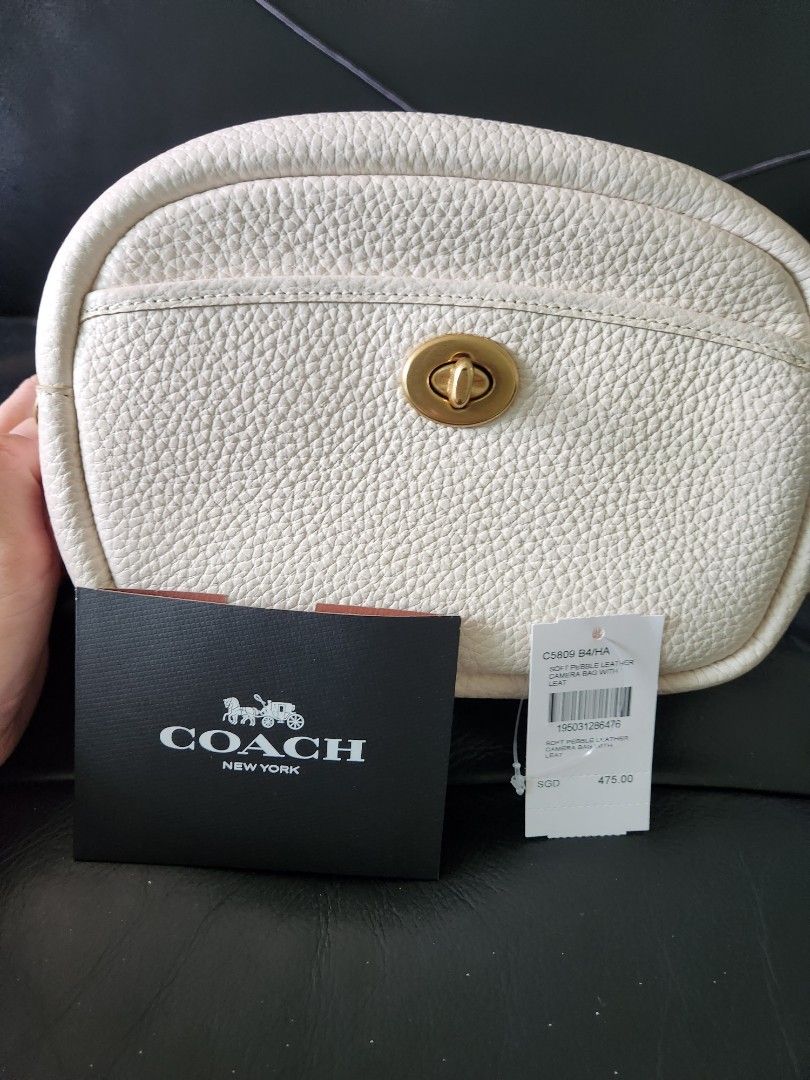 Coach soft pebble leather camera bag, Luxury, Bags & Wallets on Carousell