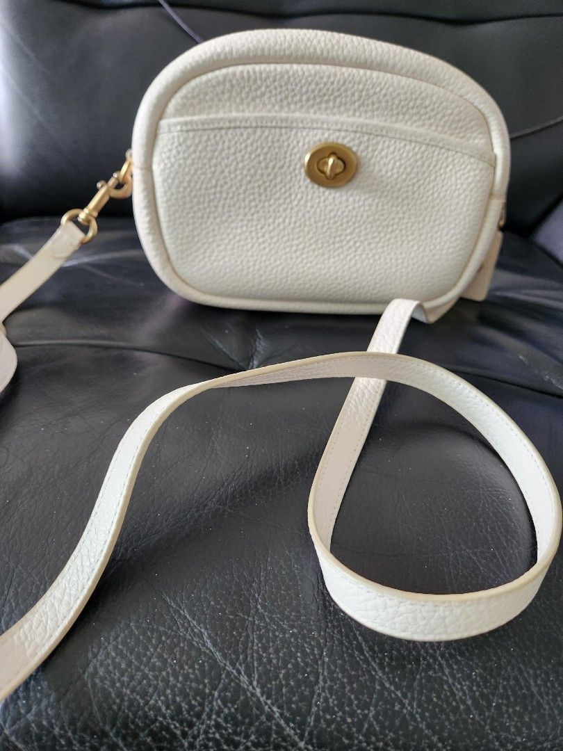 Coach soft pebble leather camera bag, Luxury, Bags & Wallets on Carousell