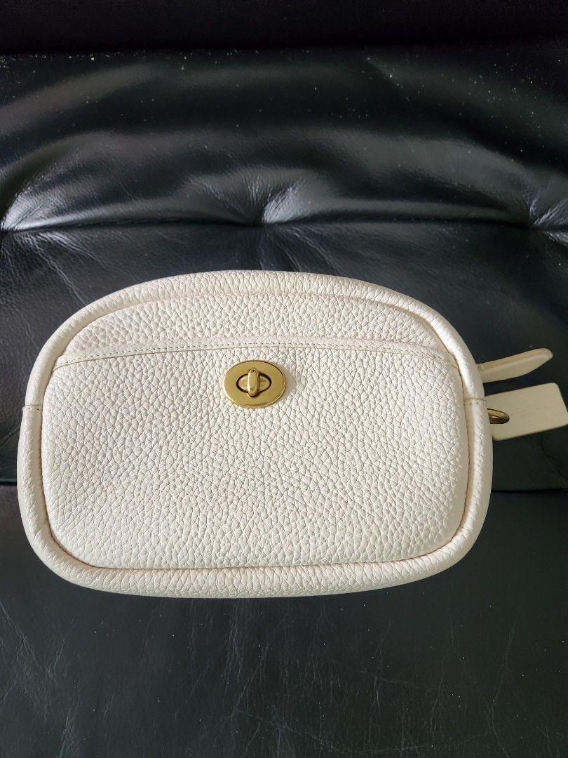 pebble leather camera bag coach