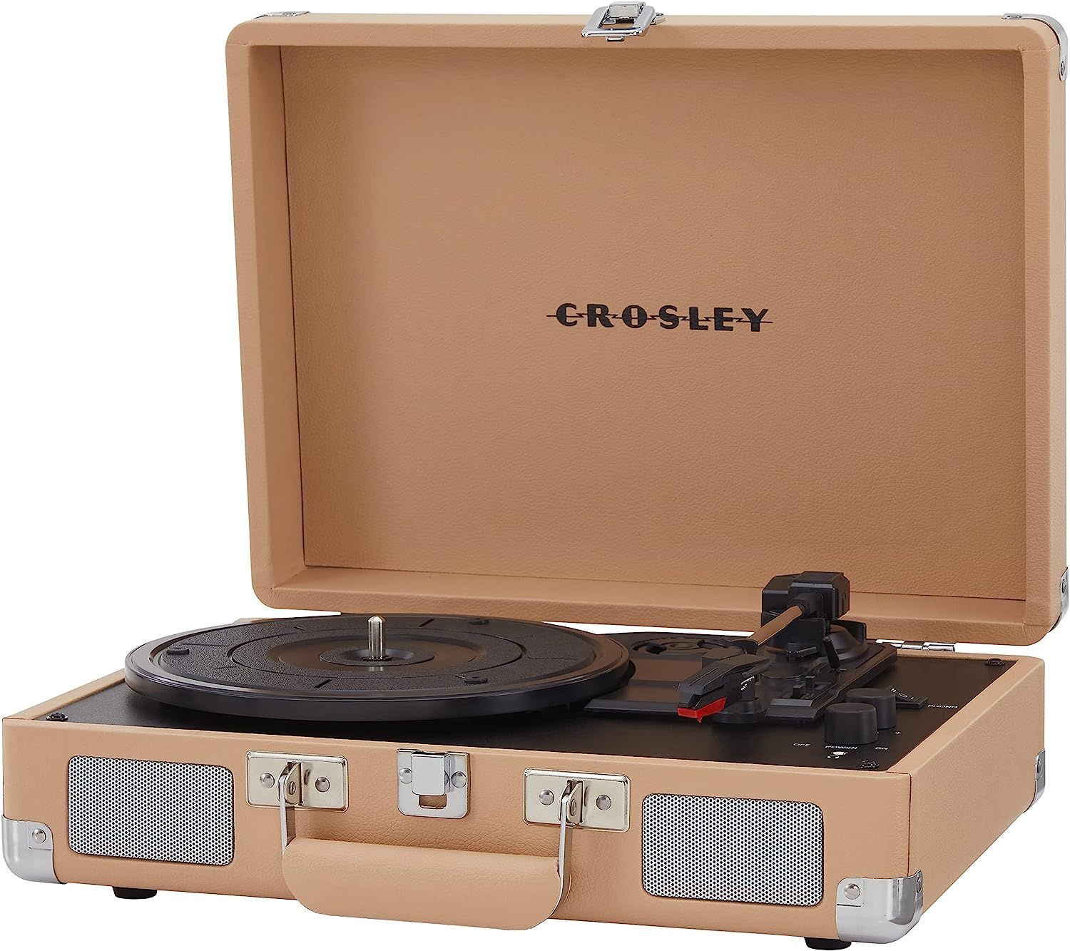 素敵な Crosley CR6043ANA Brio Bluetooth Turntable Shelf System with