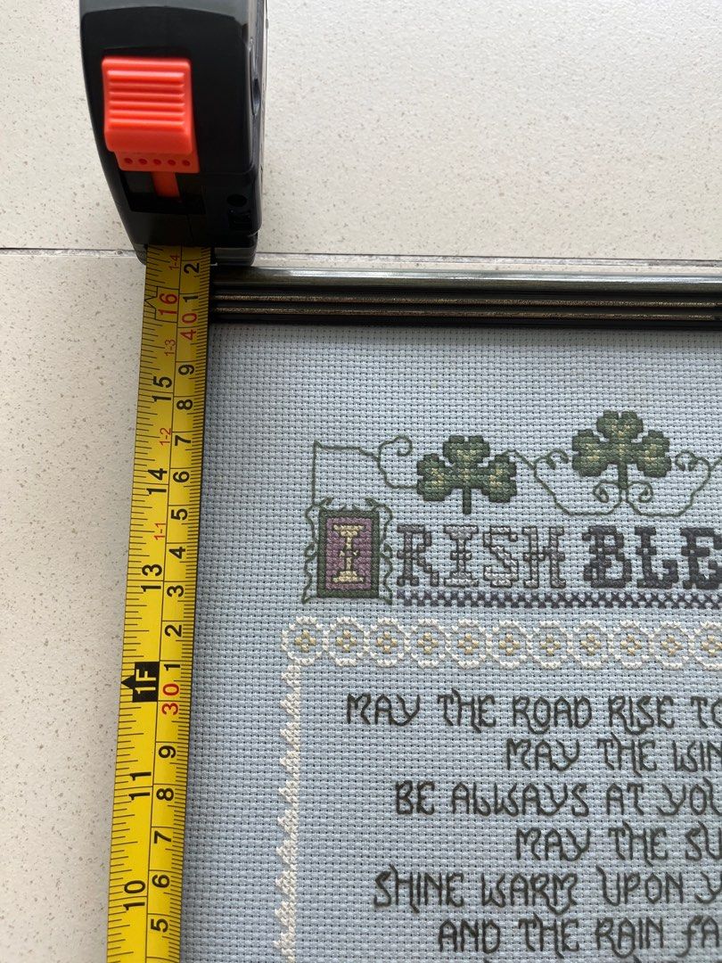 Cross stitch Irish Blessing, Furniture & Home Living, Home Decor