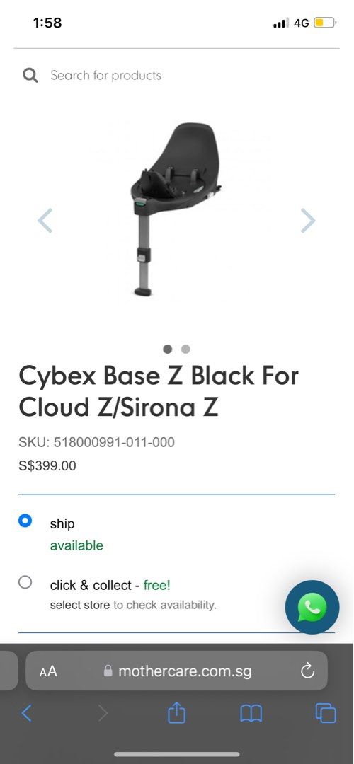Mothercare cybex hot sale cloud z