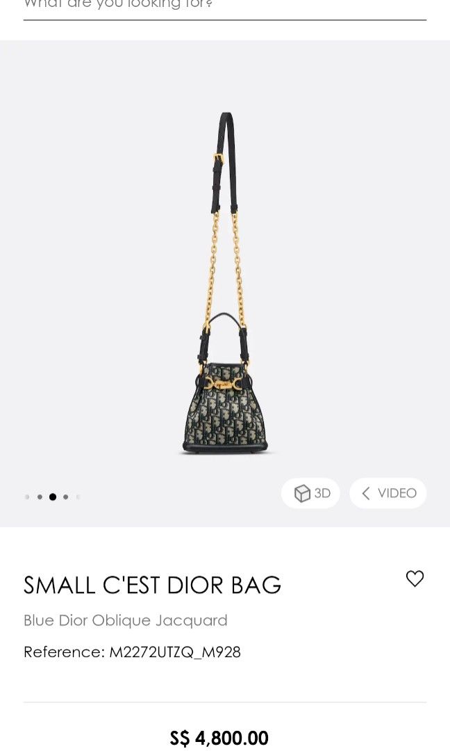 Small C'est Dior Bag Blue Dior Oblique Jacquard