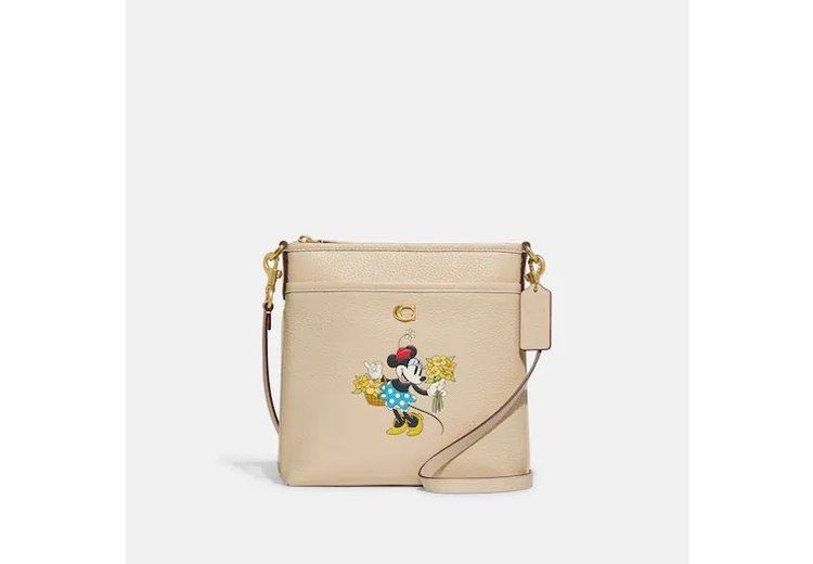 Disney X Coach Kitt Messenger Crossbody In Regenerative Leather With Minnie Mouse