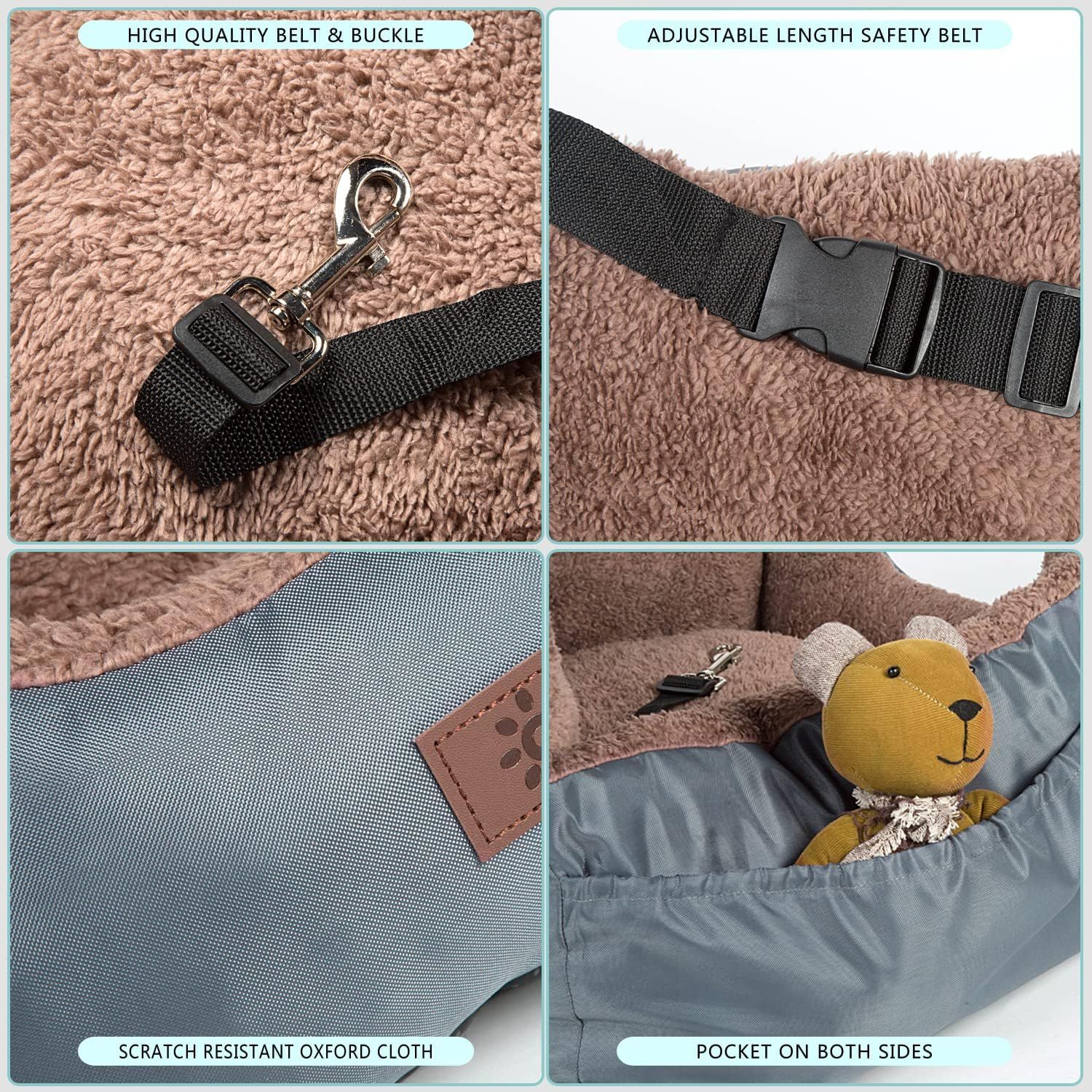 Dog Car Seats for Small Dogs, Pet Booster Car Seat with Double