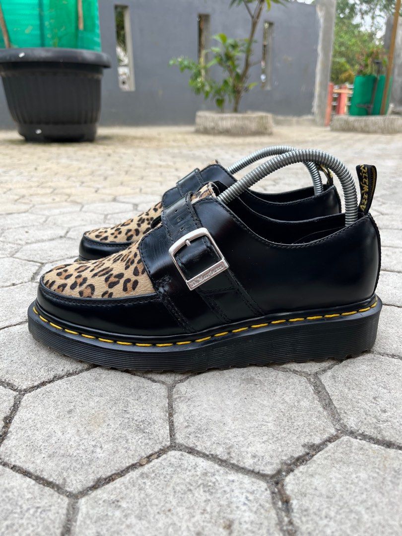 Dr Martens Ramsey Monk Black Leopard Fesyen Pria Sepatu Sepatu