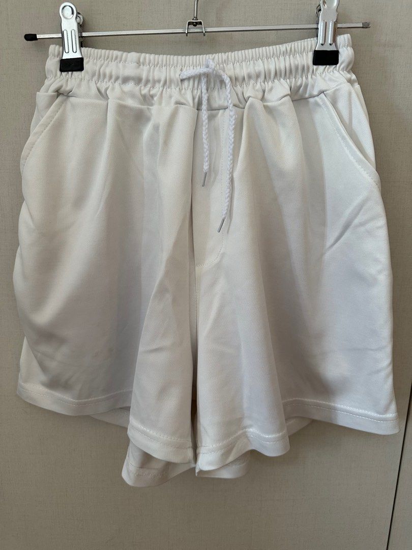 White fitted shorts best sale womens