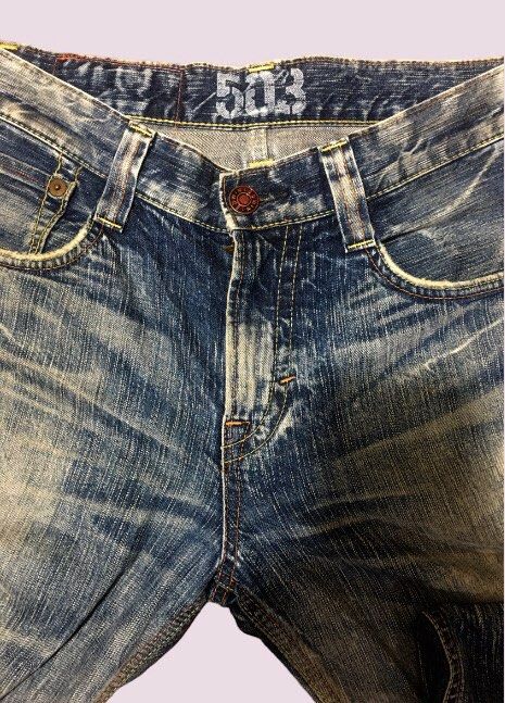 Edwin 503 Tattered Denim Pants (Category: Jeans) located in Makati City. Submitted by bubbagumpshrimp (Listing ID 1241702037, Image 2). Description: •Preloved Edwin 503 Tattered Denim Pants •in very good condition •very soft comfy fabric •Size: 30 x 32 on tag •Dimes: 32 - 33 x 39.5 in •Cotton WEB REF: https://edwin-usa.com/collections/mens-jeans.