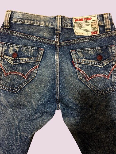 Edwin 503 Tattered Denim Pants (Category: Jeans) located in Makati City. Submitted by bubbagumpshrimp (Listing ID 1241702037, Image 1). Description: •Preloved Edwin 503 Tattered Denim Pants •in very good condition •very soft comfy fabric •Size: 30 x 32 on tag •Dimes: 32 - 33 x 39.5 in •Cotton WEB REF: https://edwin-usa.com/collections/mens-jeans.