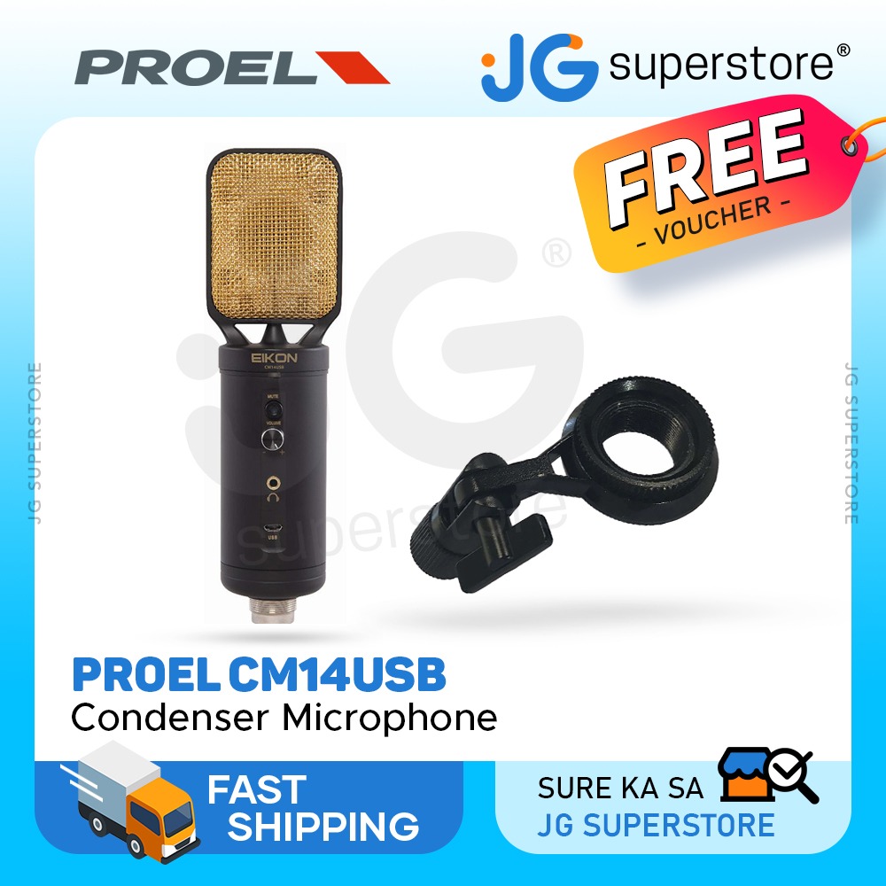 Eikon by PROEL CM14USB USB/XLR Cardioid Condenser Microphone Plug ...