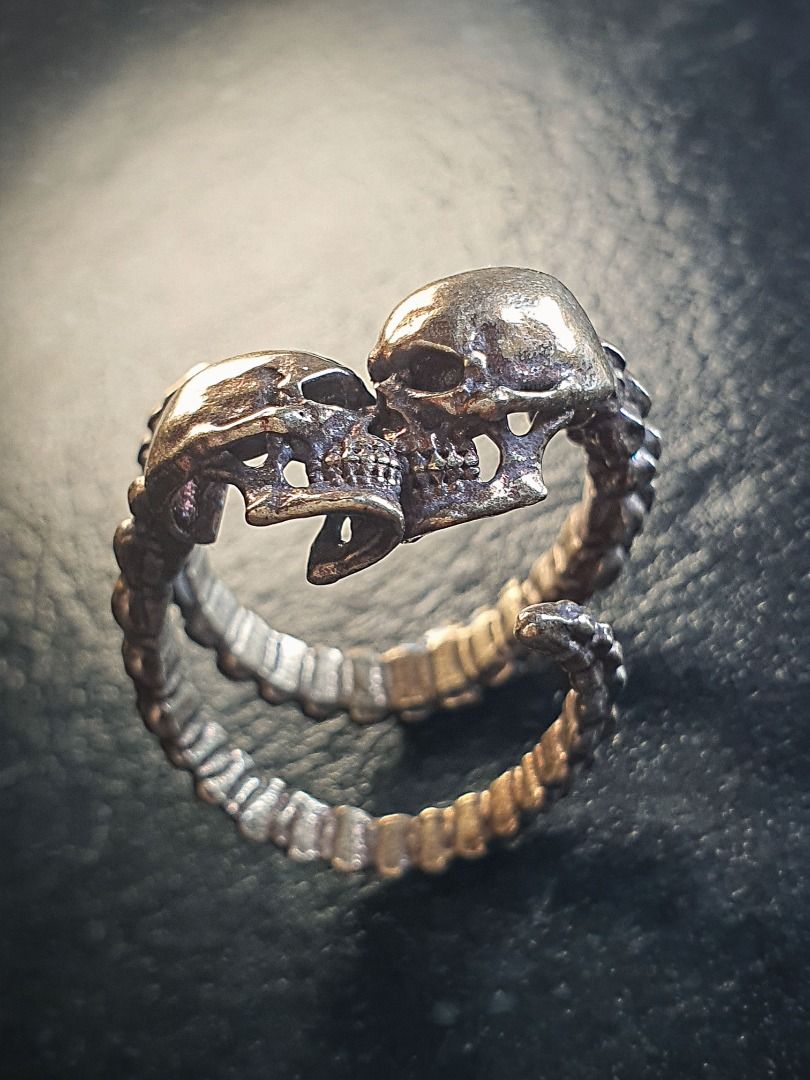 Eternal Kiss Skull Ring Lovers Ring Engagement Ring