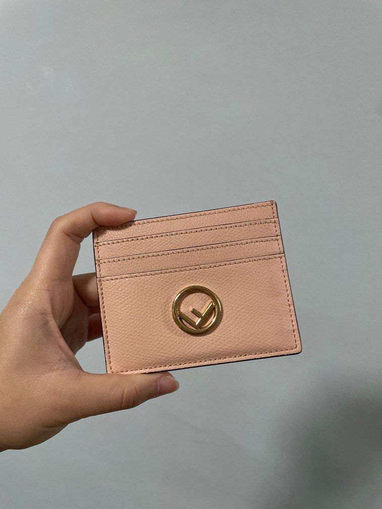 Fendi card discount holder pink