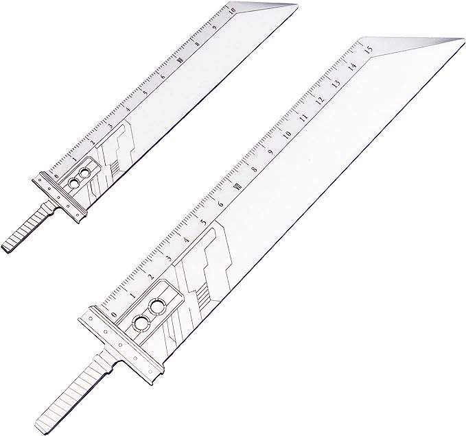 Final Fantasy VII (R) Aluminum Buster Sword Ruler Set, Hobbies & Toys ...