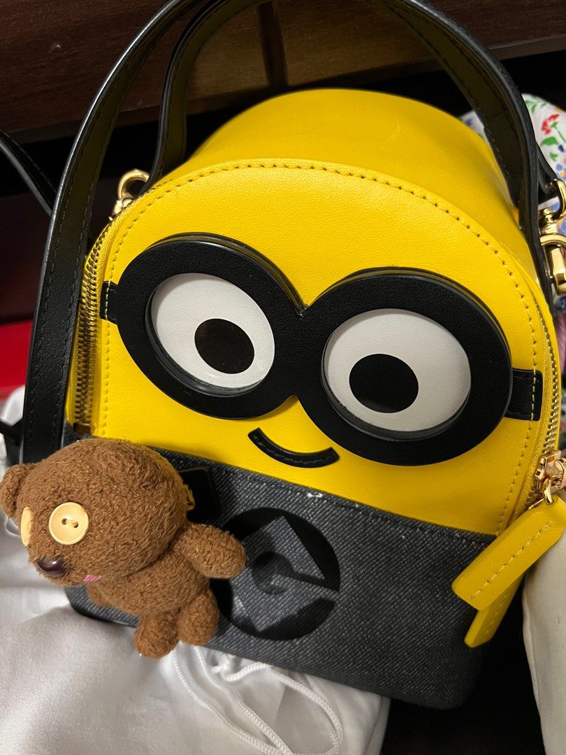 100% Authentic FION Minion Bob & Tim backpack/crossbody bag/shoulder bag