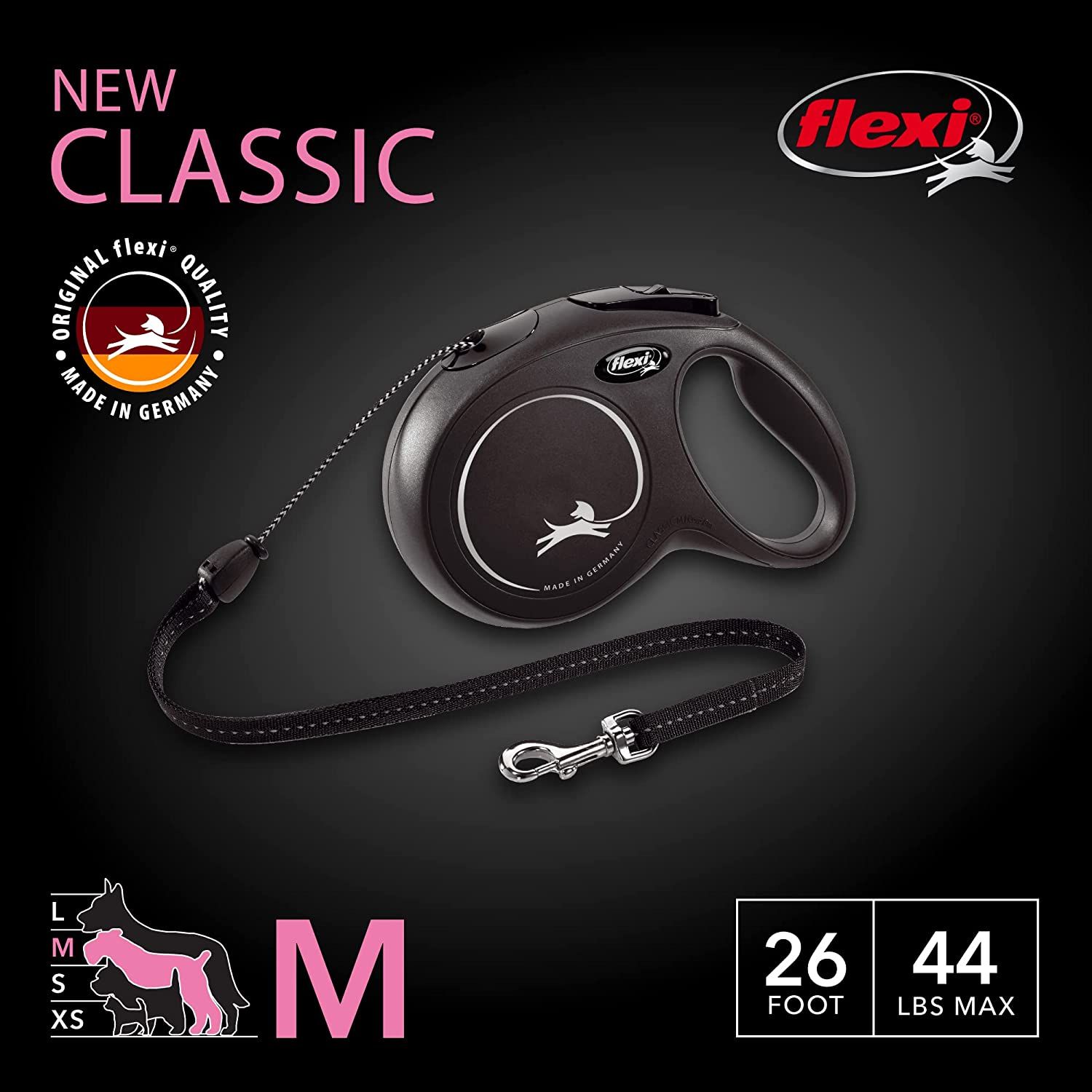 Flexi retractable leash 26 ft online