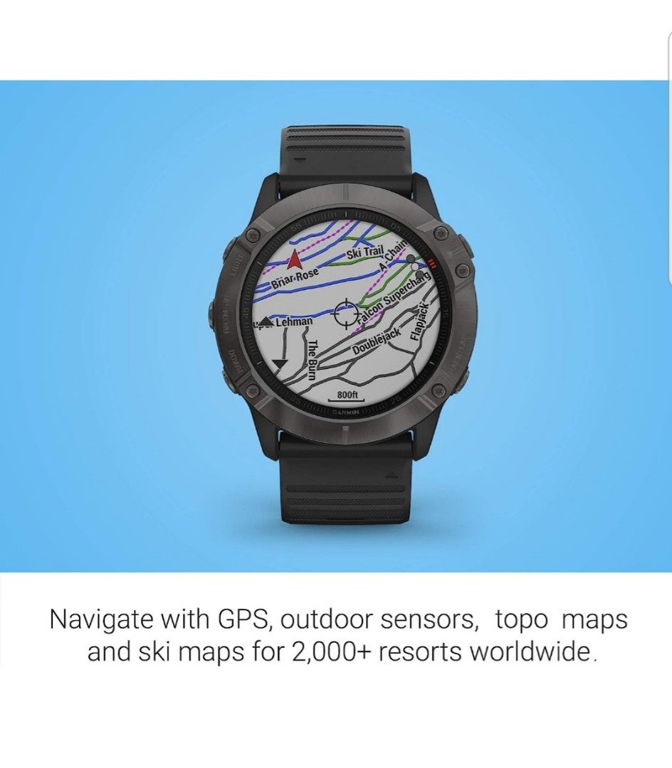 Garmin Fenix 6X Pro Solar Titanium DLC Mobile Phones Gadgets