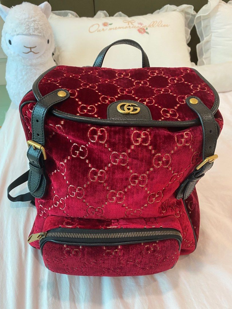 Gucci red backpack store