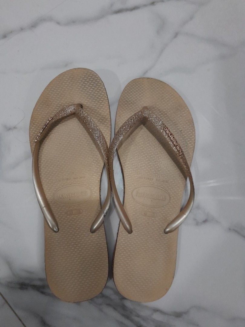 Havaianas glitter gold