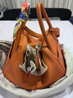 Hermes Lindy 30 in Etoupe Clemence GHW, Luxury, Bags & Wallets on Carousell