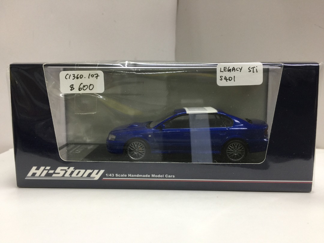 HI-STORY 1/43 SUBARU LEGACY S401 STI Version 2002 BLUE (HS386 BL