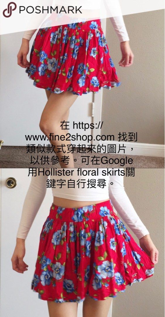 Hollister floral skirt Carousell