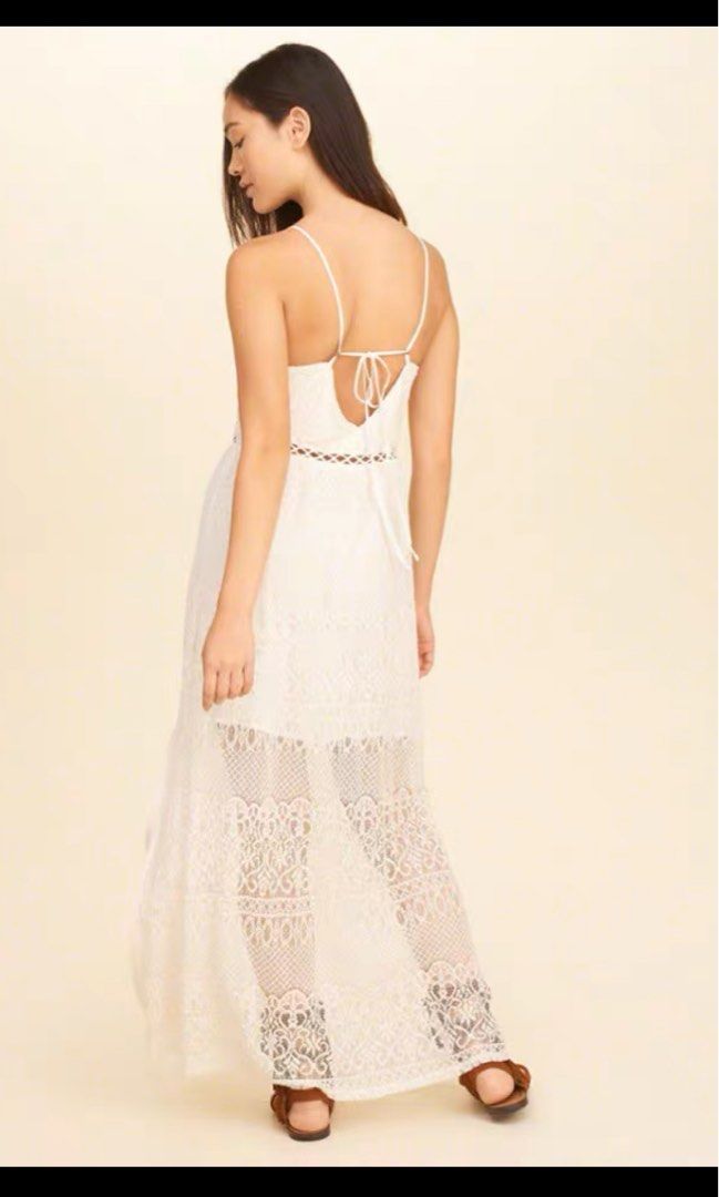 Hollister white lace dress clearance