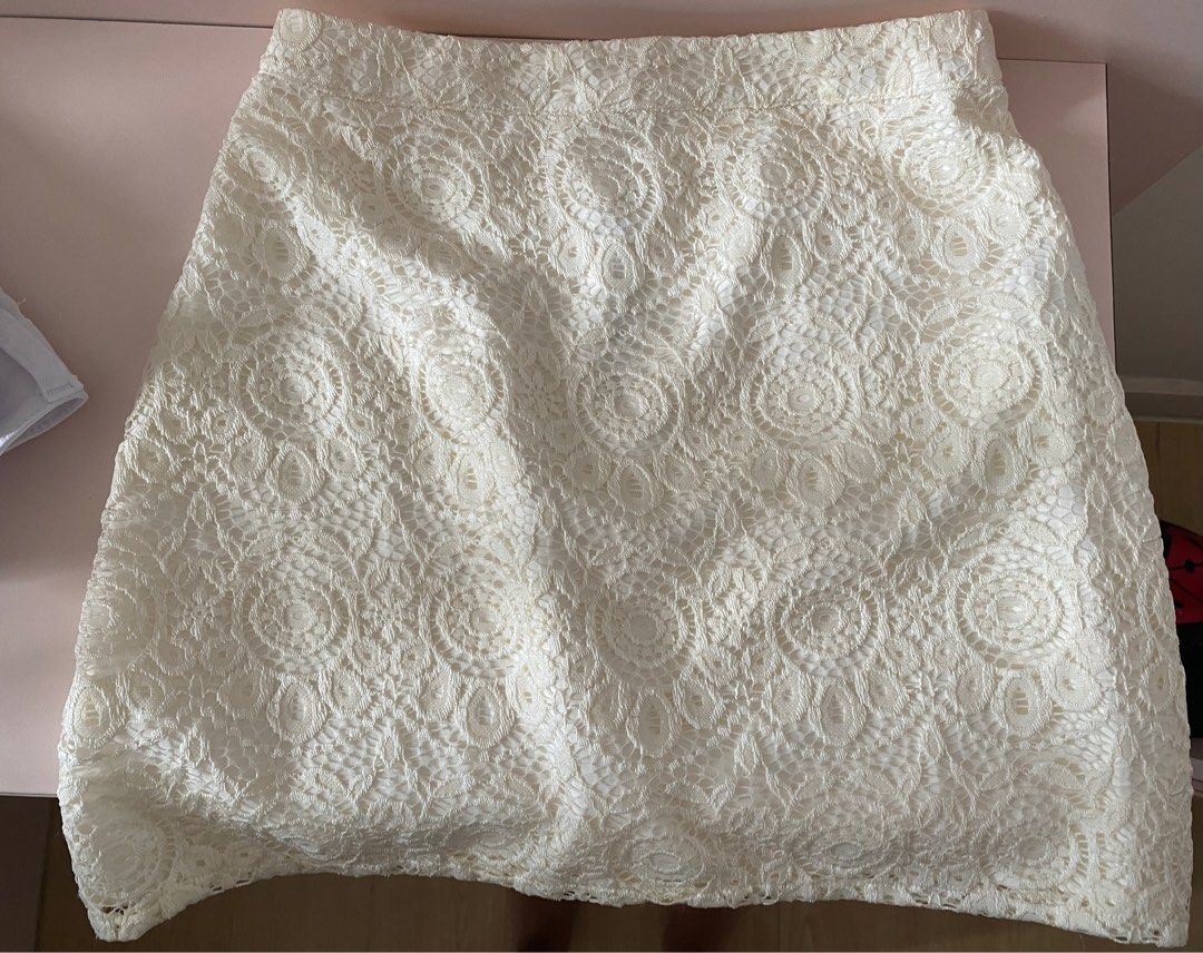 Hollister White Lace Skirt