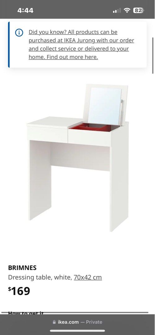 IKEA BRIMNES Dressing table,, Furniture & Home Living, Furniture