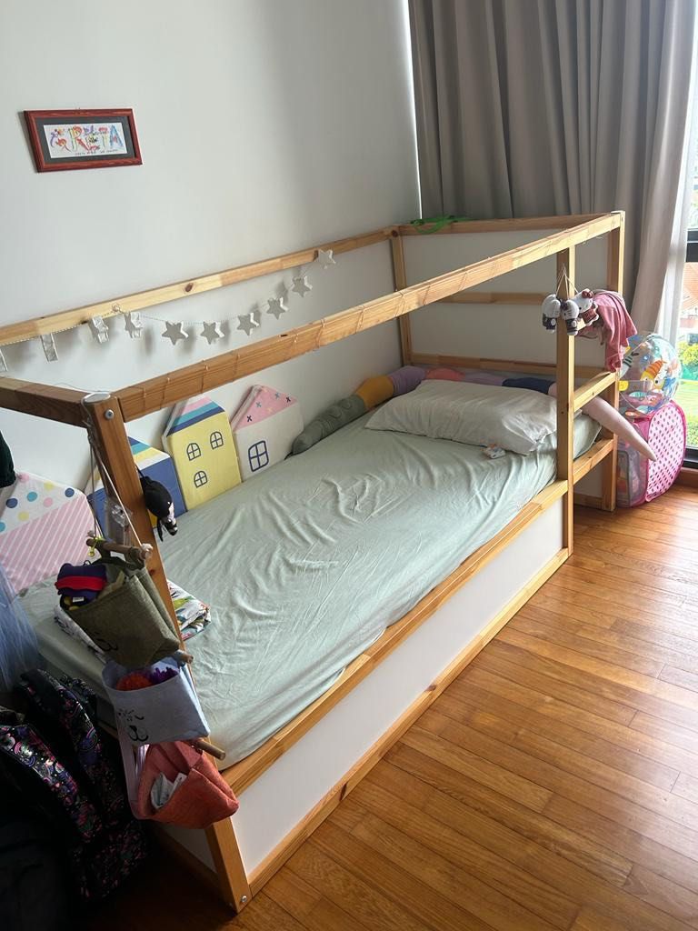 IKEA Kura Reversible Bed + mattress, Furniture & Home Living, Furniture