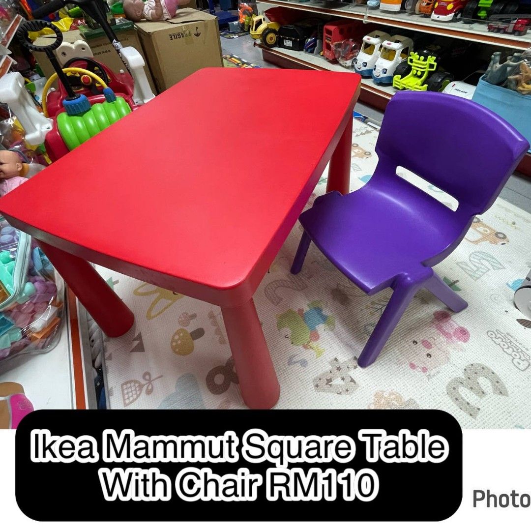 Ikea square shop table and chairs