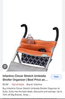 Infantino Stretch Umbrella Stroller Storage Bag 4 Pockets Insulated Neoprene