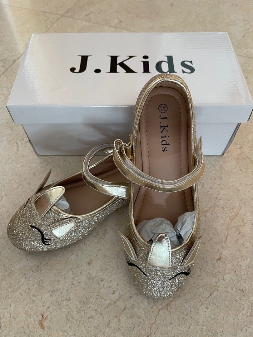 Gold shoes for kids on sale