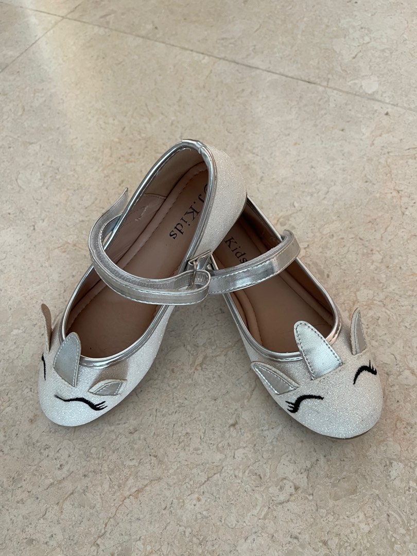J.Kids White Unicorn Girls Shoes in Size 30