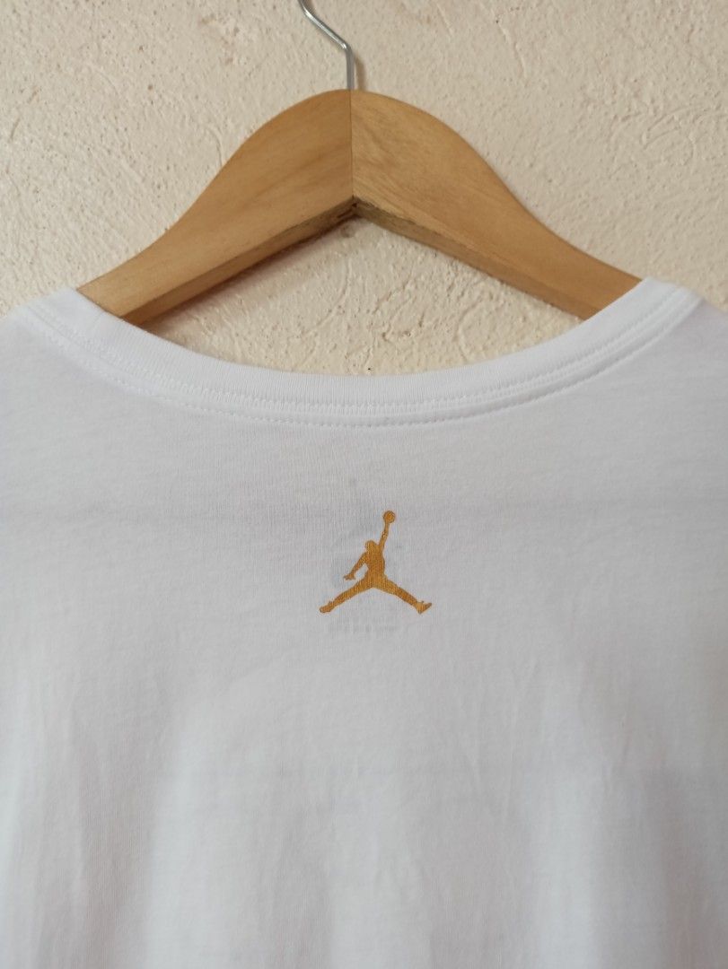 Gold jordan shirt sales