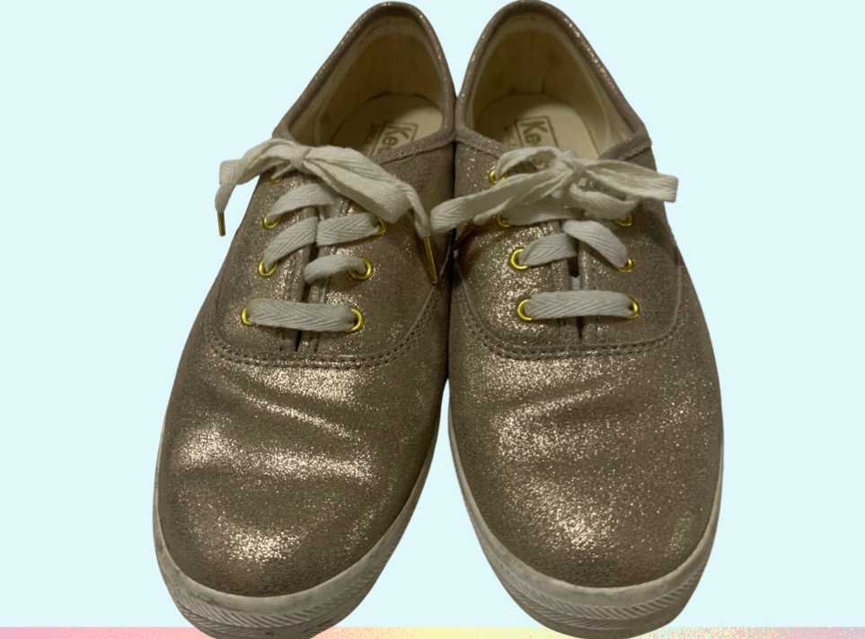 KEDS glitter Shoes, Women's Fashion, Footwear, Sneakers on Carousell