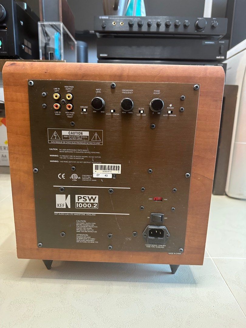 KEF Subwoofer PSW 1000.2, 音響器材, Soundbar、揚聲器、藍牙喇叭、耳擴 Carousell