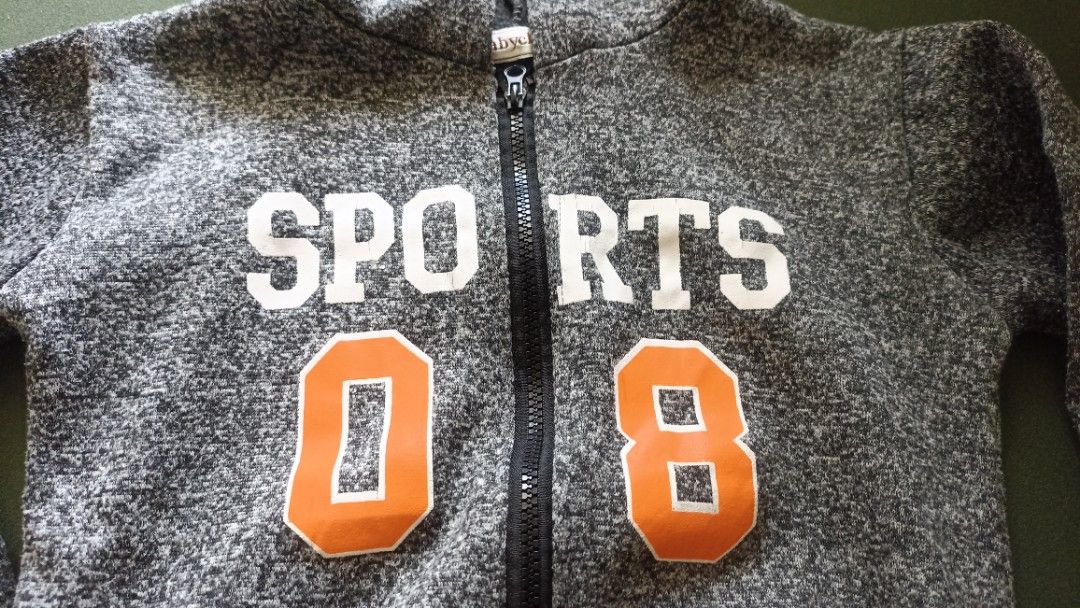 Kids Sports Jacket (Category: Babies & Kids Fashion) located in Quezon City. Submitted by dadiferds (Listing ID 1241578316, Image 2). Description: kids Sports Jacket color acid gray with black & white tripes **Pls see attached photos for the sizes..