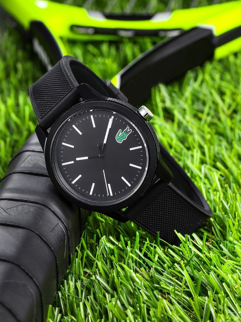 Lacoste 12.12 Black Silicone Watch Water Resistant Unisex