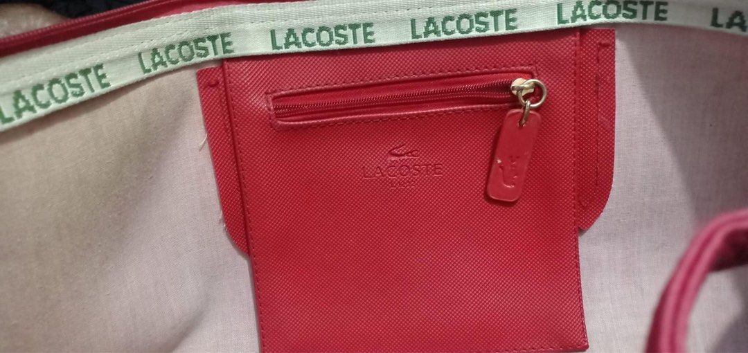 Original lacoste online bag vs fake