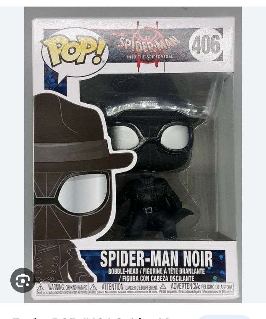 Into the Spiderverse - Spider-Man Noir 406 Funko Pop! Vinyl Figure