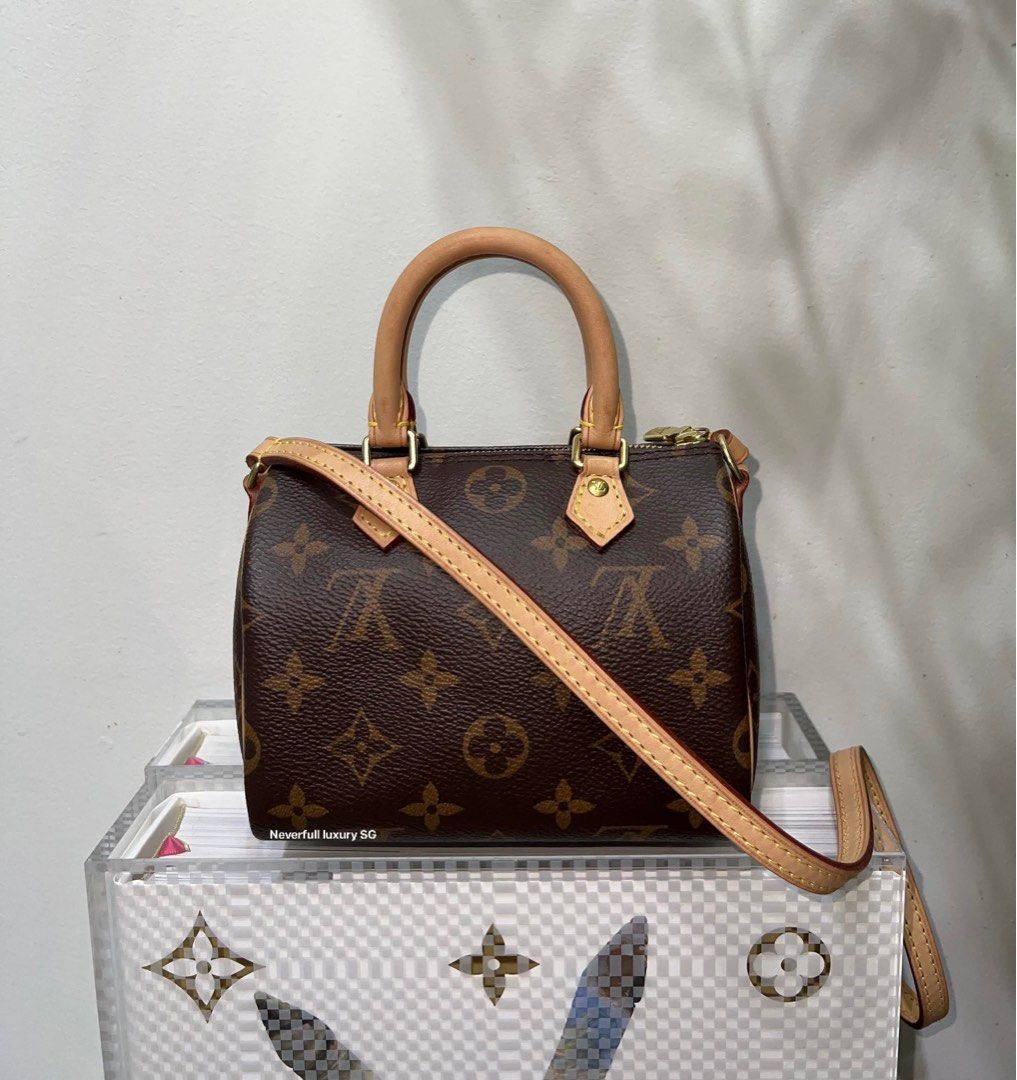 Authentic Louis Vuitton Nano Speedy Monogram Bag👜, Luxury, Bags & Wallets  on Carousell