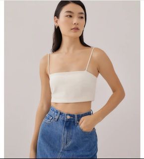 Love Bonito Jaelia Cropped Camisole Top white