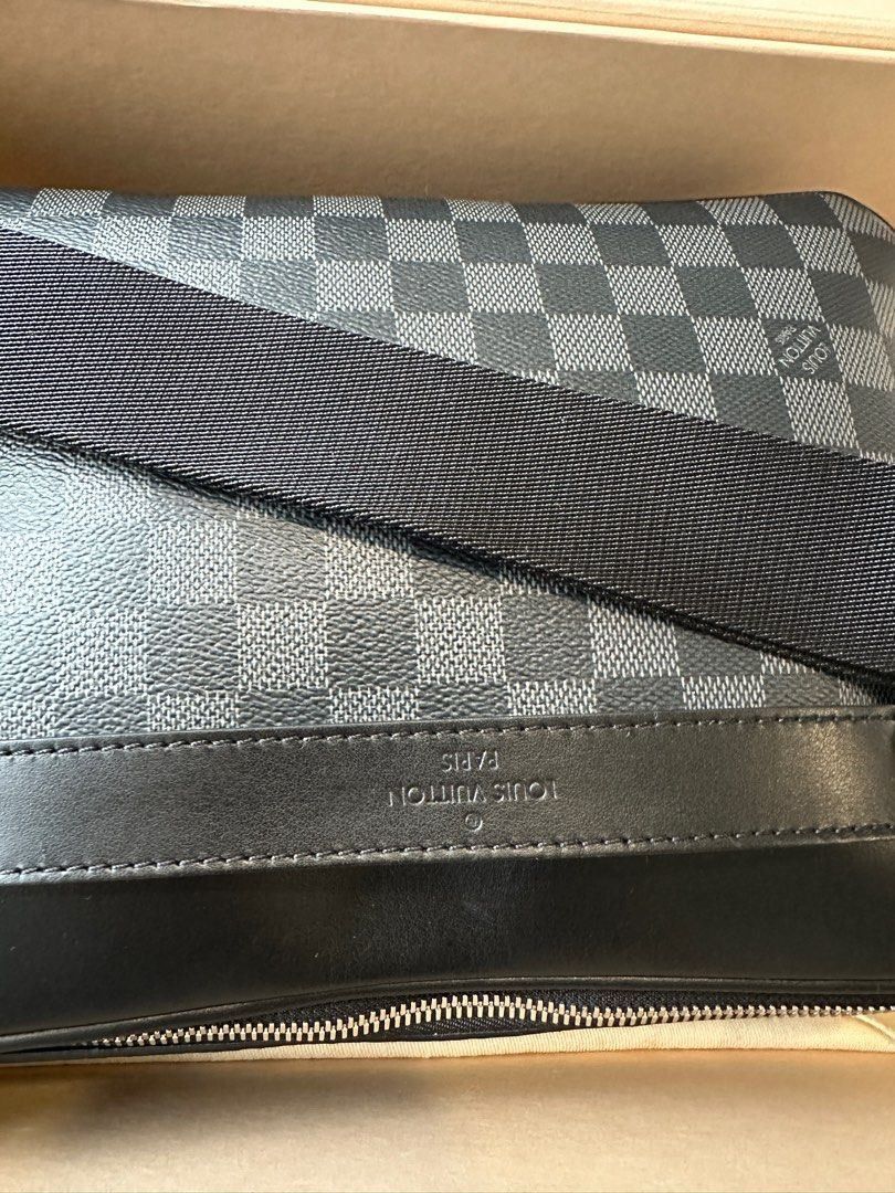 LV Damier Graphite Graphote Trocadero Messenger, Barang Mewah, Tas