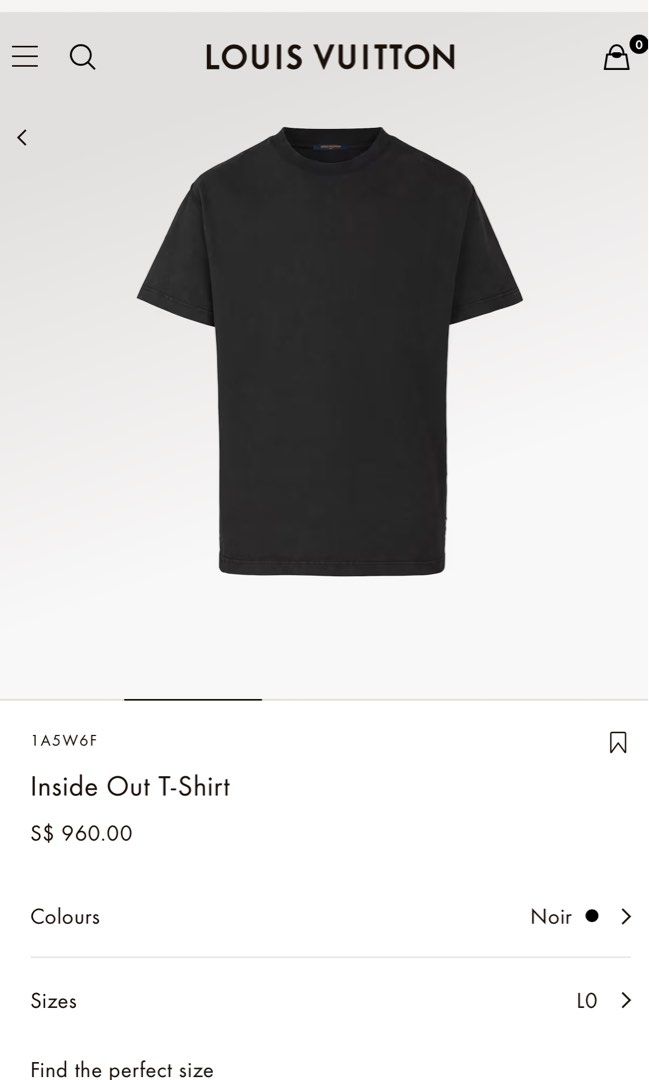LOUIS VUITTON Inside out tee, Men's Fashion, Activewear on Carousell
