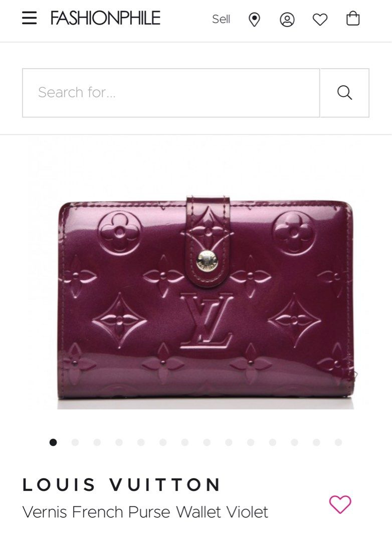 Louis Vuitton Violette Monogram Vernis French Purse Wallet